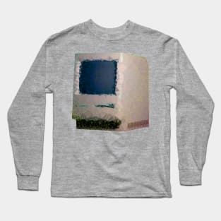 Low Poly Macintosh Plus with Gradient Color Edges Long Sleeve T-Shirt